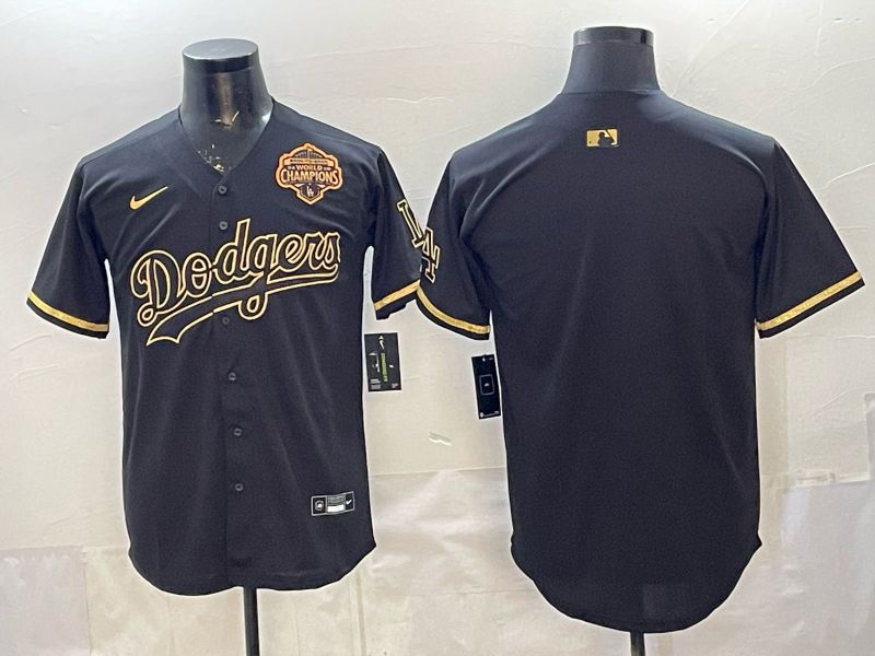 2026 Men Nike Los Angeles Dodgers Blank black gold Game MLB Jersey 005->los angeles dodgers->MLB Jersey
